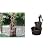 Alpine Corporation WCT1002 Outdoor Floor 3-Tiered Log and Branch Waterfall Fountain & TIZ194BZ Outdoor Floor Rustic 2-Tiered Barrel and Pump Water Fountain, Old-Fashioned