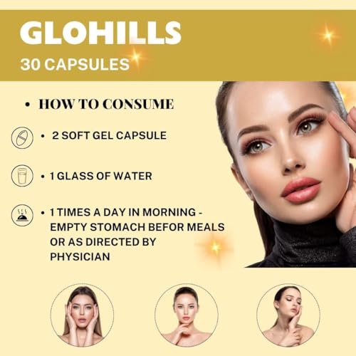 Image of Herbal Hills Glohills Capsules Skin Care (30 Count - Pack Of 5)