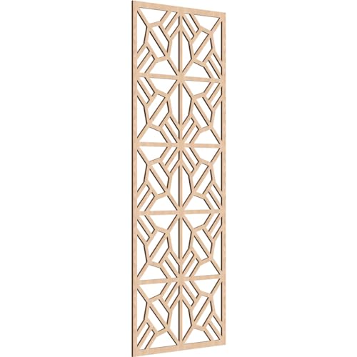Image of Auburn Decorative Pierced Fretwork Wood Wall Panels, 27 3 /8 inchW x 69 3 /8 inchH x 1 /4 inchT, Red Oak