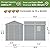 Oneinmil Outdoor Storage Shed, 6 x 8FT Resin Shed with Floor and Lockable Doors, Waterproof Outdoor Storage Cabinet, Plastic Construction for Outdoor Storage (Grey)