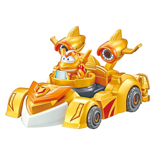 Super Wings Super Robot Suit Golden Boy, Transformable Figure 18 cm Approx. 2 in 1 Robot Combination and Super Car, Child Toy 3 4 5 6 7 8 9 10 Years Old Boy Girl