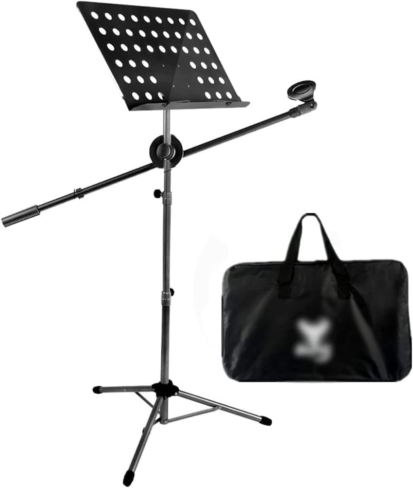 Stojak na nuty, Stojak na nuty ze stojakiem na mikrofon i tablet w różnych rozmiarach(Style 2,70190cm)