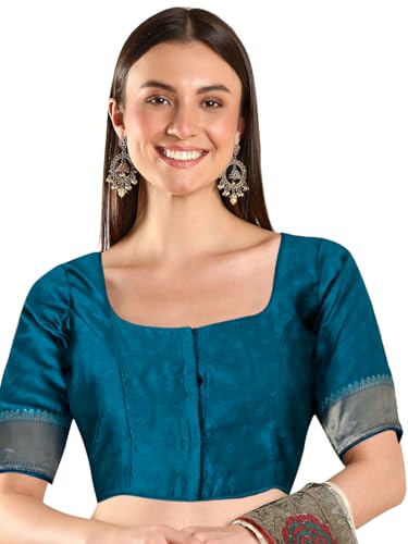 Image of Chandrakala Casual Blouses for Women Sarees,Readymade (B186-P)