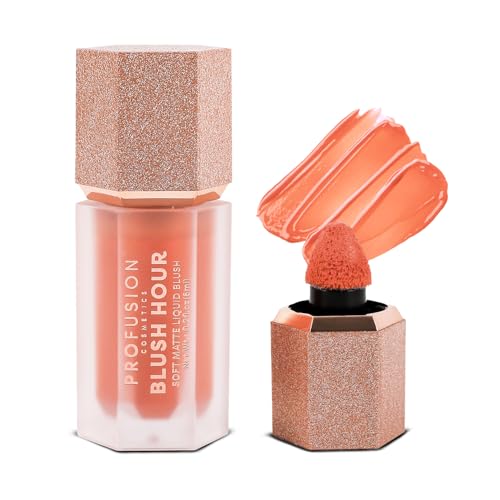 Profusion Cosmetics Blush Hour for Face, Lightweight and Long Wearing Soft Matte Liquid Blush Provides Natural Finish, Creamy Texture Which is Buildable, Essential Beauty Tool for Raising Your Glow