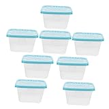 DIYEAH 8 Piezas Caja Deshumidificadora Rellenable con Tapa Contenedor Plástico Reutilizable para Armarios y Clósets Caja Antihumedad Prueba de Fugas para Control de Humedad Interior