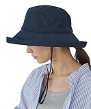 [milsa] 風とば～ぬハット 涼しく快適 帽子 レディース UVカット 大きめ 小さめ 自転車 NAVY2 56cm