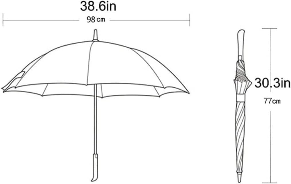 Windproof Travel Umbrella Golf Umbrella Large Size Portable Umbrella Windproof Auto Open Stick Umbrella Rainproof Canopy Vented Umbrella Stand up to Snow Storm