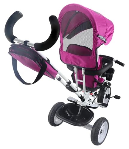Image of Toyzoy Mario Cycle for Kids (Ages 2 to 5 Years) | Tricycle for Boys & Girls|Cycle with Cushioned & Comfortable Seat, 360* Rotating Seat, Non- Slippery Pedals | Carrying Capacity - 30kgs (Pink)