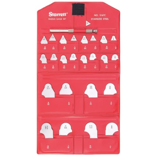Jauge de rayon Starrett S167chz avec support et finition satinée