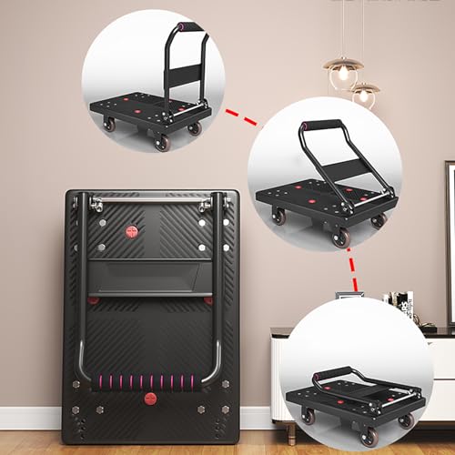 Carretilla plegable de mano con 4 ruedas y capacidad 200 kg miniatura 7