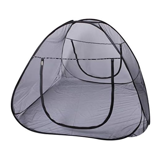 Windhager POP-UP Myggnät, tält, stort myggnät för dubbelsäng, campingnät, insektsskydd, myggskydd, sängnät, flugnät tält, 180 x 200 cm, antracit, 03276