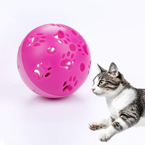Image of Interactive Play Bell Ball for Dogs and Pets |Durable and Attractive 10 cm Ball |Playing and Attractive Bell Ball for Dogs and Puppies (Pink)