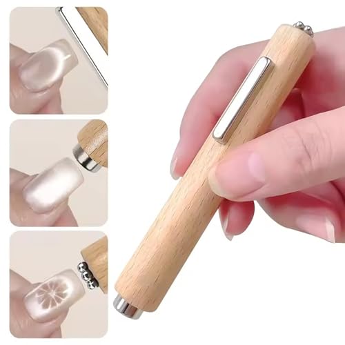 Image of 3 IN 1 Cat Eye Magnet For Nails Cat Eye Gel Nail Polish Magnet Cat Eye Magnetic Nail Polish Wand Multifunctional Nail Art Magnet Manicure Design Tools DIY Salon Accessories