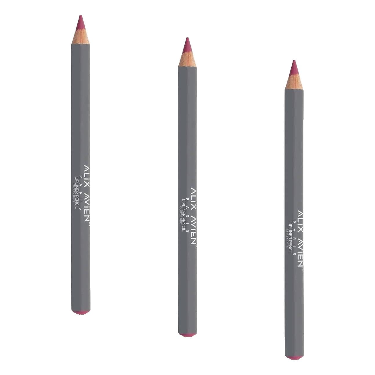 ALIX AVIEN Uzun Süre Kalıcı Dağılma Yapmayan Nemlendirici Dudak Kalemi - Lipliner Pencil Dusty Red (3 paketi)