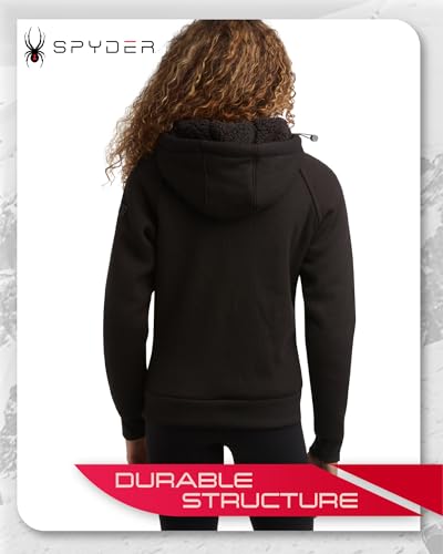 Spyder Women's Sherpa Fleece Jacket - UPF 50+ Heavyweight Thermal Waffle Knit Hoodie Sweatshirt with Pockets (Sizes: S-XL)4