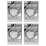 [PASTEL MASK] パステル マスク 不織布 立体 3D 三層構造 カラー 個包装 ライトグレー×紐ブラック ふつうサイズ 30枚組