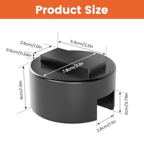 Image of Mapleza Round Floor Jack Rubber Pad 4 Pack | High quality rubber pad, pinch weld frame rail protector, universal adapter for most vehicle floor jack stands