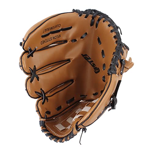 Qtqgoitem Brown Left Handed Faux Leather Baseball Glove 26cm Length for Baseman (Model: ee5 c96 e45 d2b 509)