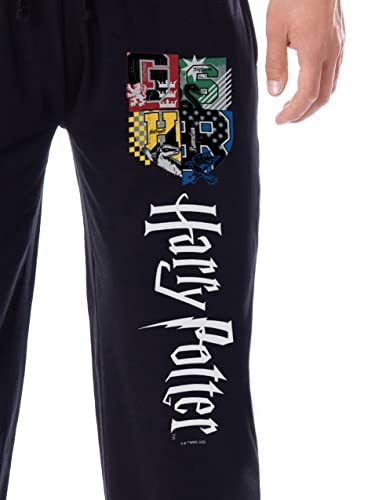 Harry Potter Men's Hogwarts House Crest Sleep Lounge Pajama Pants2