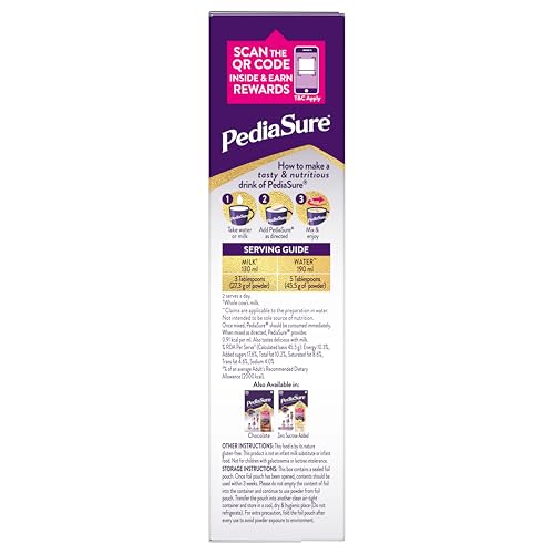 Pediasure Nutritional Drink Powder, Vanilla, Scientifically Designed Nutrition for Supporting Kids Growth 375 gm