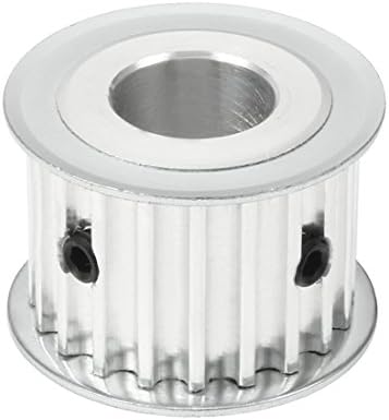 uxcell Aluminum 5M 20 Teeth 17mm Bore Timing Belt Idler Pulley Flange Synchronous Wheel for 20mm Belt 3D Printer CNC