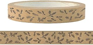 East of India Sticky TAPE Brown with Fir and Berry Xmas Craft x 50m