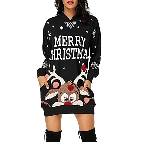 Jarseila Weihnachtspullover Damen Lustig Christmas Sweater...