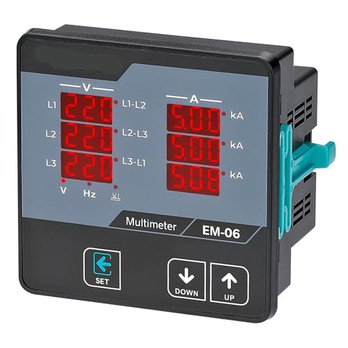 Multimètre numérique triphasé EM-06 indicateur de tension et courant
