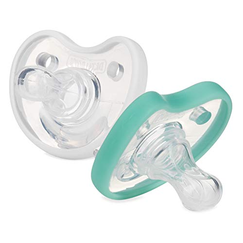 Dr. Talbot's Soft-Flex Orthodontic Pacifiers 6-12 Months, Aqua/White, 2 Pack