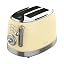 Grille-Pain Cecotec Toast & Taste 800 Vintage Light Yellow - 850W, Fentes Extra-Larges 3,8cm, Acier Inoxydable, Jaune Vintage
