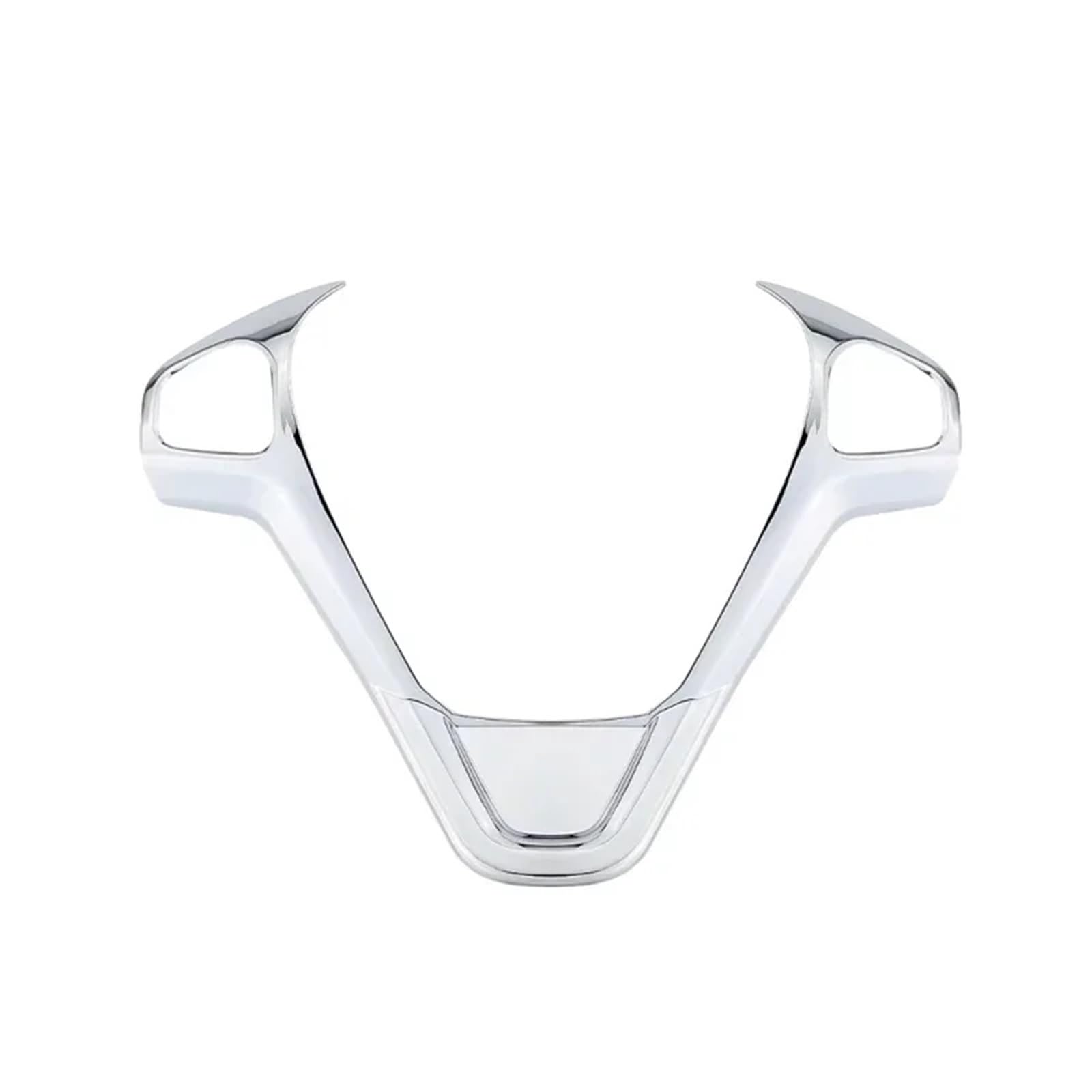 Trim Sticker Accessories Car Steering Wheel Panel Decoration Cover Trim Stickers for Fiesta MK7 2009-2017 for Ecosport 2012-2017 Car Interior Decoration(2hole Glossy Silver)