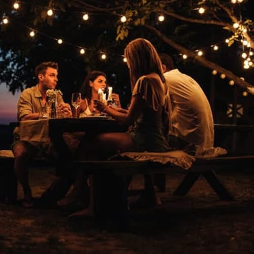 Solar String Lights, Waterproof And Shatterproof Led Outdoor Solar Light With 25 G40 Bulbs, 27 Ft Long Umbrella Sting Lights Patio Lights #TOP5