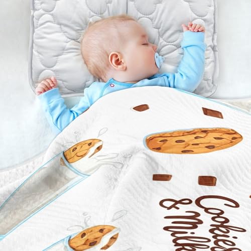 Burbuja Chocolate Cookies Milk Baby Blanket for Boys Girls, Nursery Soft Warm Swaddling Receiving Baby Blankets, 30x40 in Toddler Blanket4