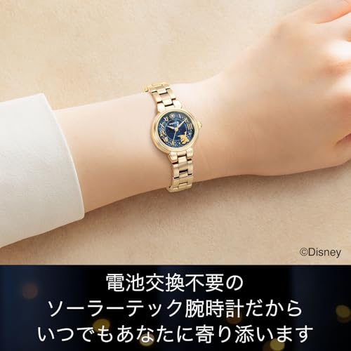 [CITIZEN] 腕時計 wicca 『ディズニー ファンタジア』 ソーラーテック Disneyコレクション 限定モデル ウォームゴールド ブルー ネイビー 金 ソーラー KP2-124-71 レディース 商品画像6