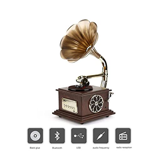 Phonographe à grande corne Original Antique avec carte Sd brûlante Usb rétro salon décoration tourne-disque vinyle - Les Beatles, Paul McCartney, John Lennon, RIngo Starr, George Harrison Phonographe à grande corne Original Antique avec carte Sd brûlante Usb rétro salon décoration tourne-disque vinyle – Image 3