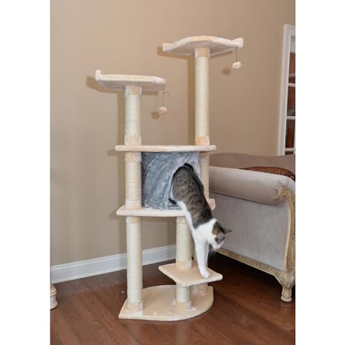 Árbol para gatos Armarkat A6401 34"x24"x64" Blanched Almond miniatura 3