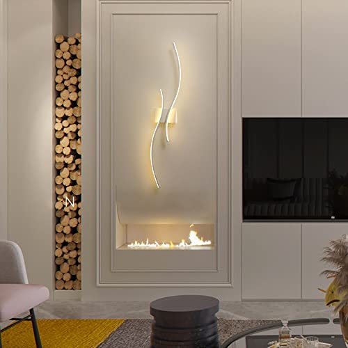 Luces de pared interiores LED modernas de tira larga para salón 6
