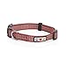 Pawtitas Reflective Dog Collar with Stitching Reflective Thread | Reflective Dog Collar with Buckle Adjustable and Better Training Great Collar for Small Dogs - Marsala Collar