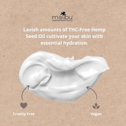 Malibu Hemp Malibu Tan Body Lotion for Dry Skin HEMP Moisturizer, 18 fl oz - NEW