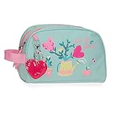 MOVOM Flower Pot Neceser Doble Compartimento Adaptable Verde 26x16x11 cms Poliéster