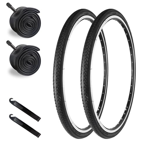 Pneus rétro 26 x 1 3/8 anti crevaison avec chambre pour réparer votre vélo