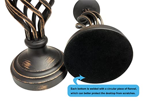 Prudance 11.1" High Metal Candle Holders For Pillar Candles,Vintage Spiral Design Candlestick Ornament For Fireplaces, Wedding Table Decorations, Christmas, Home Decor And Party Dinners. #TOP3