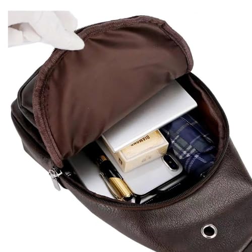 Shoulder Bag Mochila Transversal Bolsa Unisex Marrom CBRN20591 - Commerce Brasil