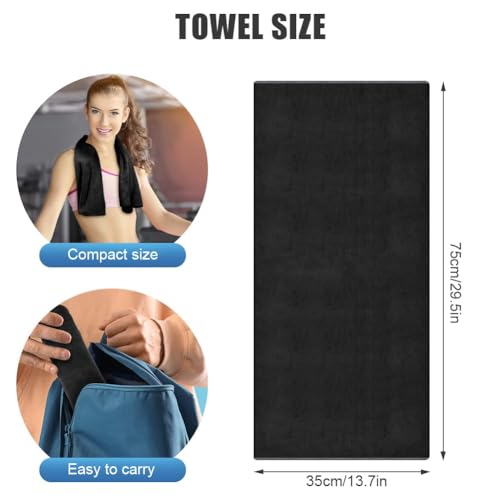 HAGOT 3 Piezas Toalla Microfibra, 75 x 35cm Toalla Gimnasio Secado Rápido, Secado Rápido y Suave Toalla Deporte, para Viajes, Vacaciones, Fitness, 3 Colores - imagen 2
