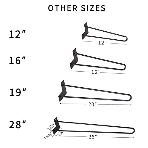 Signstek Metal Hairpin Table Legs 16 Inch, Replacement Furniture Pin Legs Set Of 4 For Diy Coffee Tables, Modern Desks, Night Stands, Etc With Heavy Duty Iron And Mid-Century Industrial Design, Black #TOP7