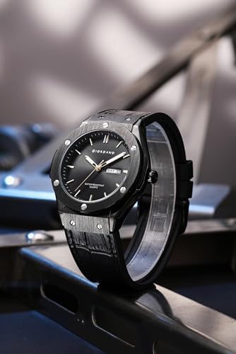 Image of Giordano Analog Watch for Men Round Dial with Leather Band, Day-Date Function and Quartz Movement