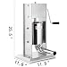 VEVOR Embutidora De Salchichas Vertical Acero Inoxidable Dos Velocidades 5L Hacer Salchichas...