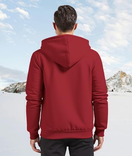 Mens Fleece Hoodies Zip Up Warm Thick Winter Jacket - image 3