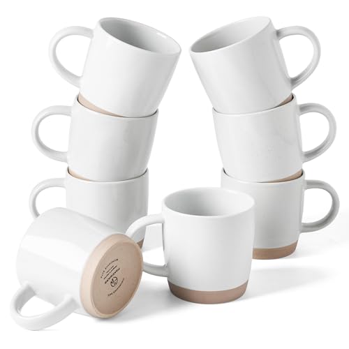 famiware Milkyway Coffee Mugs of 8, 13 oz Mug Set, Ceramic Cup with Handle