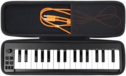 Khanka Twarde etui podróżne kompatybilne z M-Audio Keystation Mini 32 MK3 / MK2 przenośny kontroler klawiatury USB MIDI. (tylko etui)